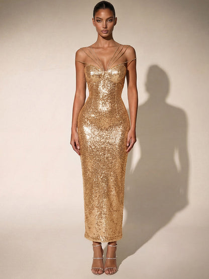 Brinley Sequined Maxi Dress