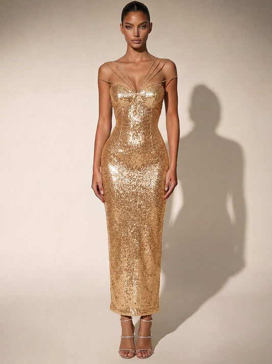 Brinley Sequined Maxi Dress