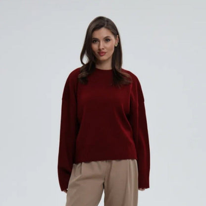 Solid Color Long Sleeve Knit Sweater