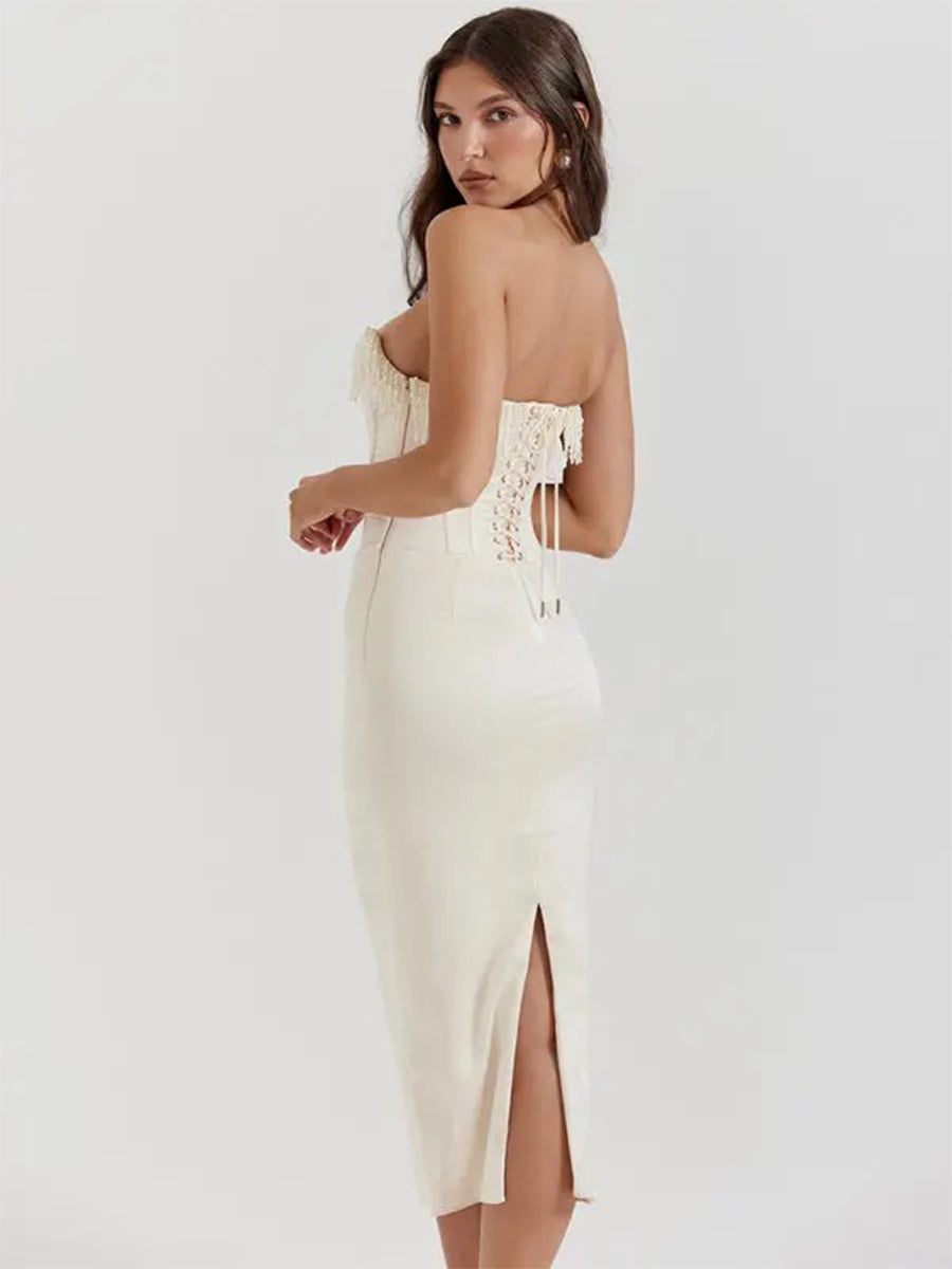 Bianca Midi Dress In White