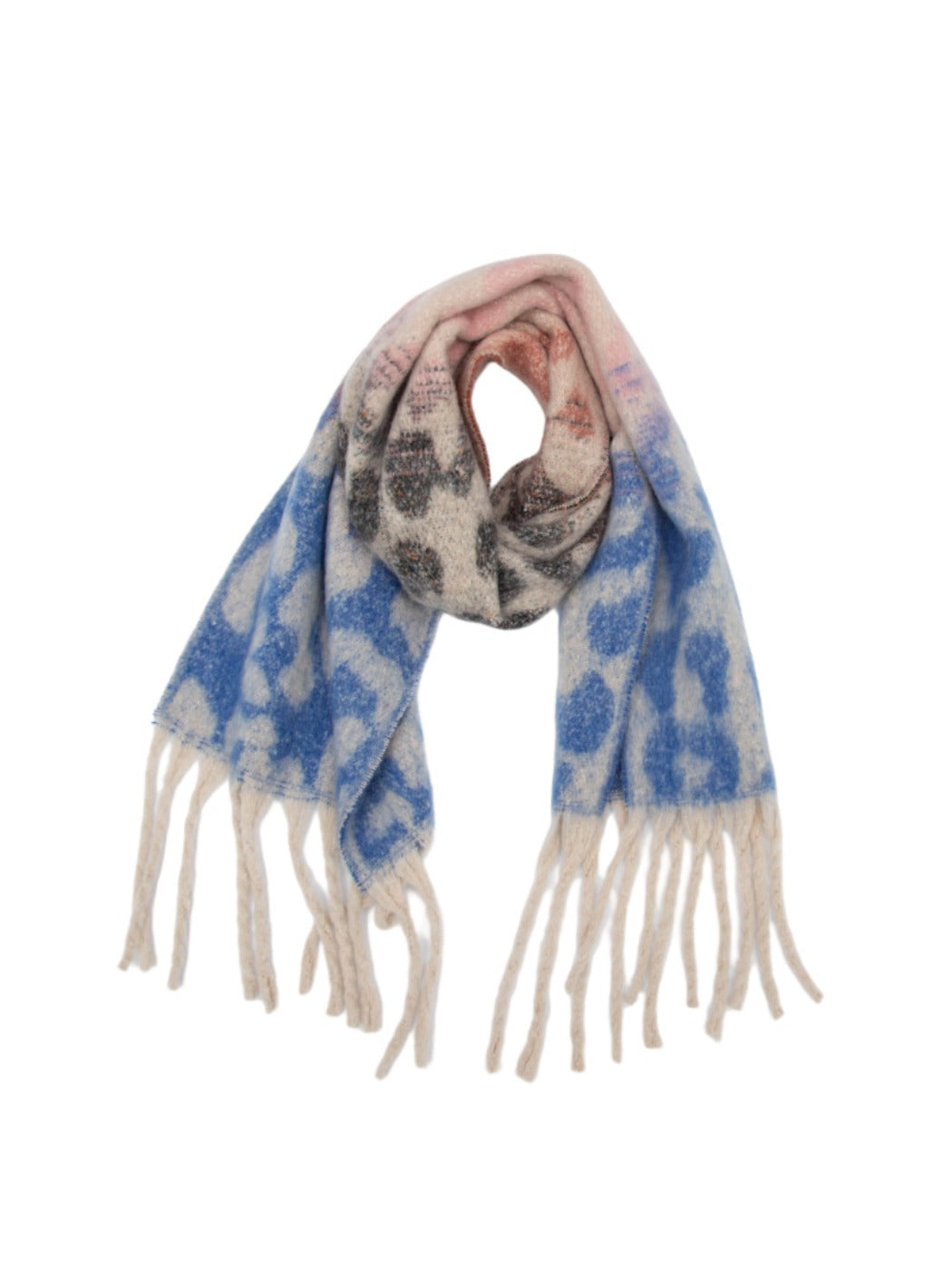 Scarvii - Winter Tassel Scarf with Leopard Patterns