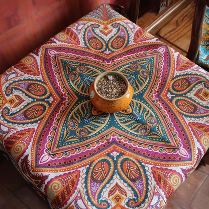 Small Cover Towel Retro Boho Style Cotton Linen Tablecloth