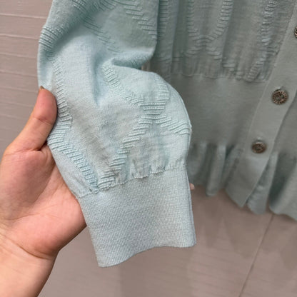 HM 25 Cardigan Light Turquoise Wool 02662