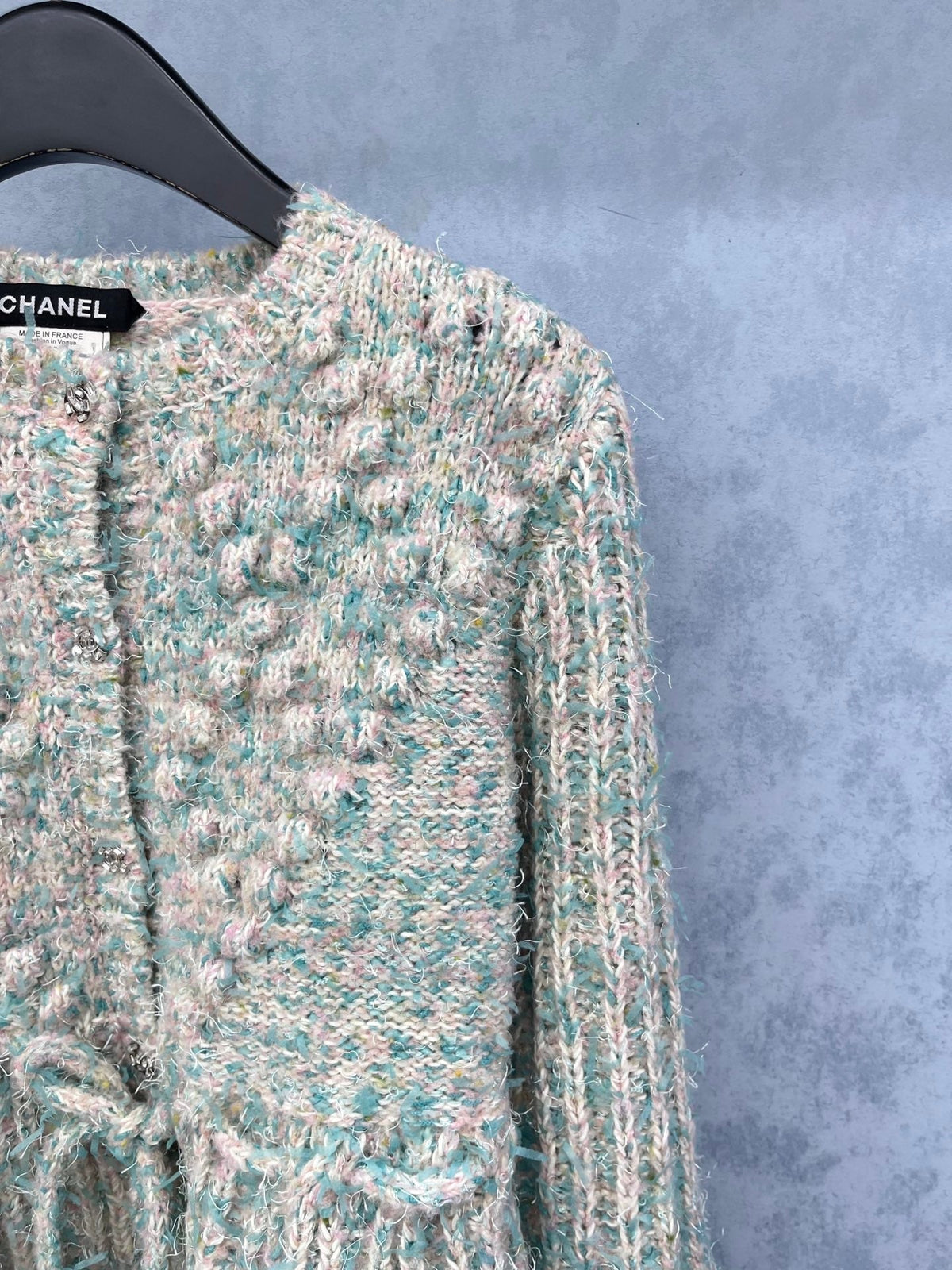 CC 2025 Jacket With Drawstring Waist Blue Pink Wool 325853