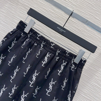 YSL 2025 Monogram Suit Black White Polyester