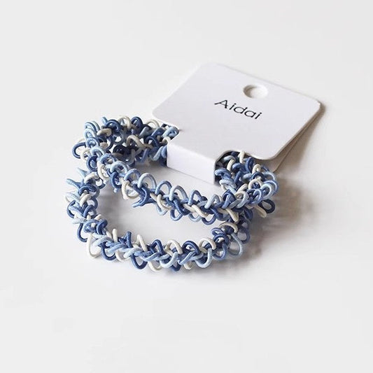 Colorful Woven Simple 2PCS  Hair Ties