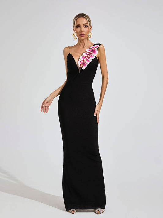 IIaria Floral Cross Shoulder Maxi Dress