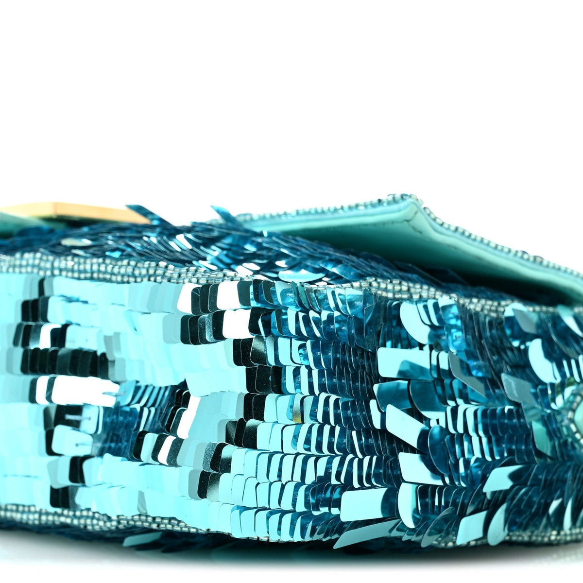 Sequin Paillettes Vitello Grace Sex and the City Baguette Spring Turquoise