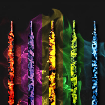 Shoeya - Flaming Flat Shoelaces In Capsule