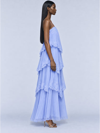 Simone Tiered Lace splicing Maxi Dress