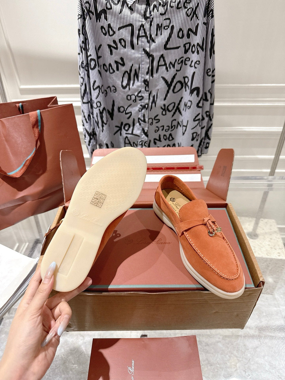 LP Summer Charms Walk Loafers Orange Suede 565846