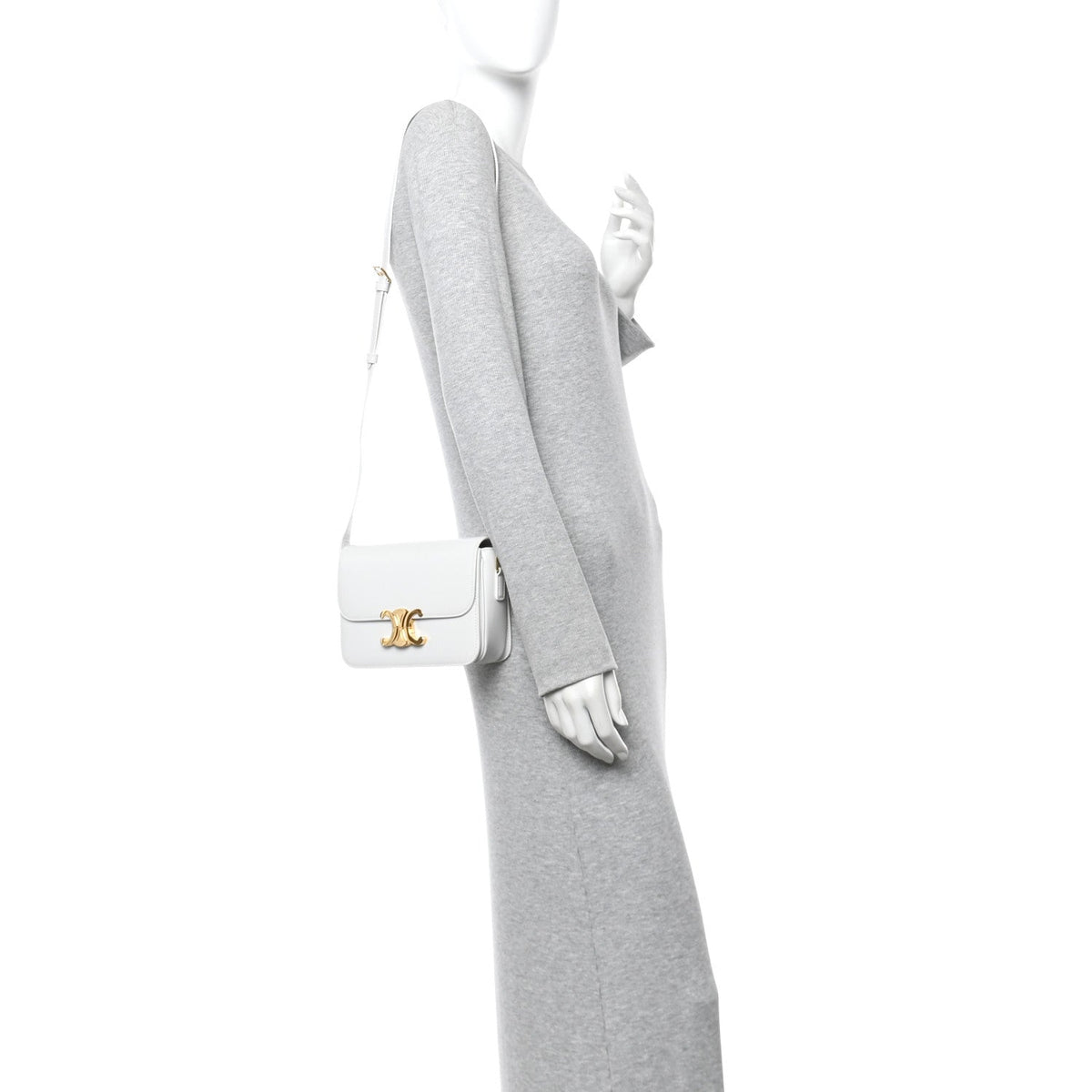 Shiny Calfskin Teen Triomphe White