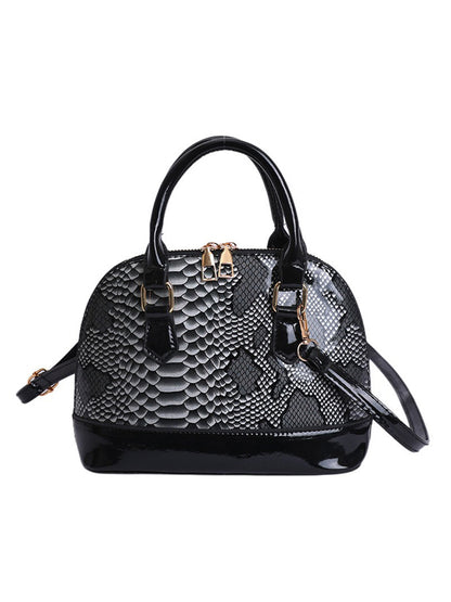 Victoria Snakeskin-patterned Leather Bag