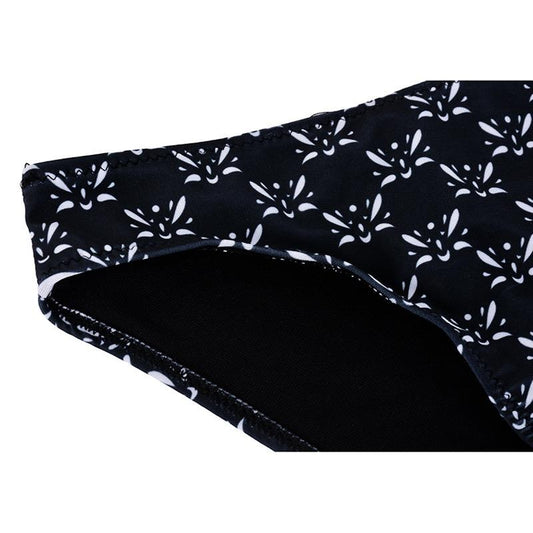New Black And White Color Matching Retro Pattern Sexy Swimsuit Bikini