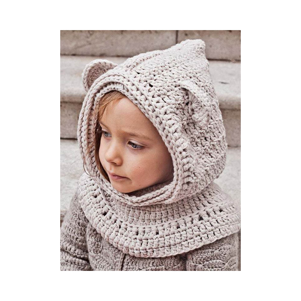 Hot Sale Animal Ear Feature Solid Scarfs&Hats Accessories