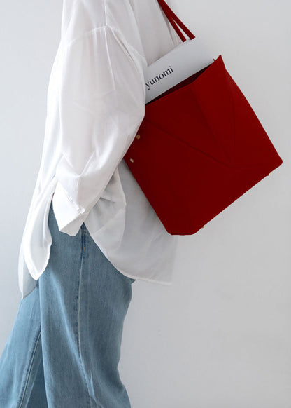 Structured PU Shoulder Bag With Origami Design