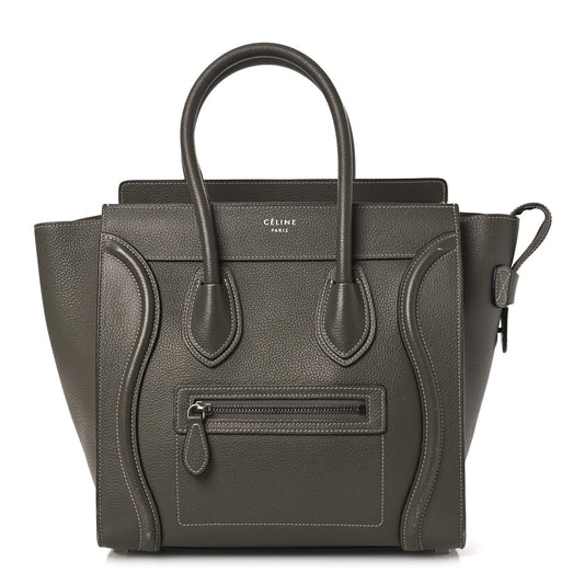 Drummed Calfskin Micro Luggage Souris