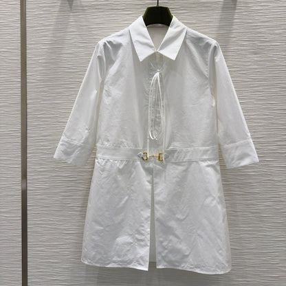 Gucci 25 Shirt Dress White Cotton