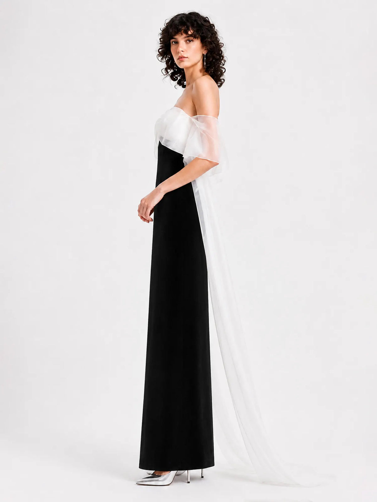 Rafaela Elegant Bow Strapless Maxi Dress