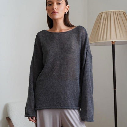 Sheer Knit Bell Sleeve T-Shirt
