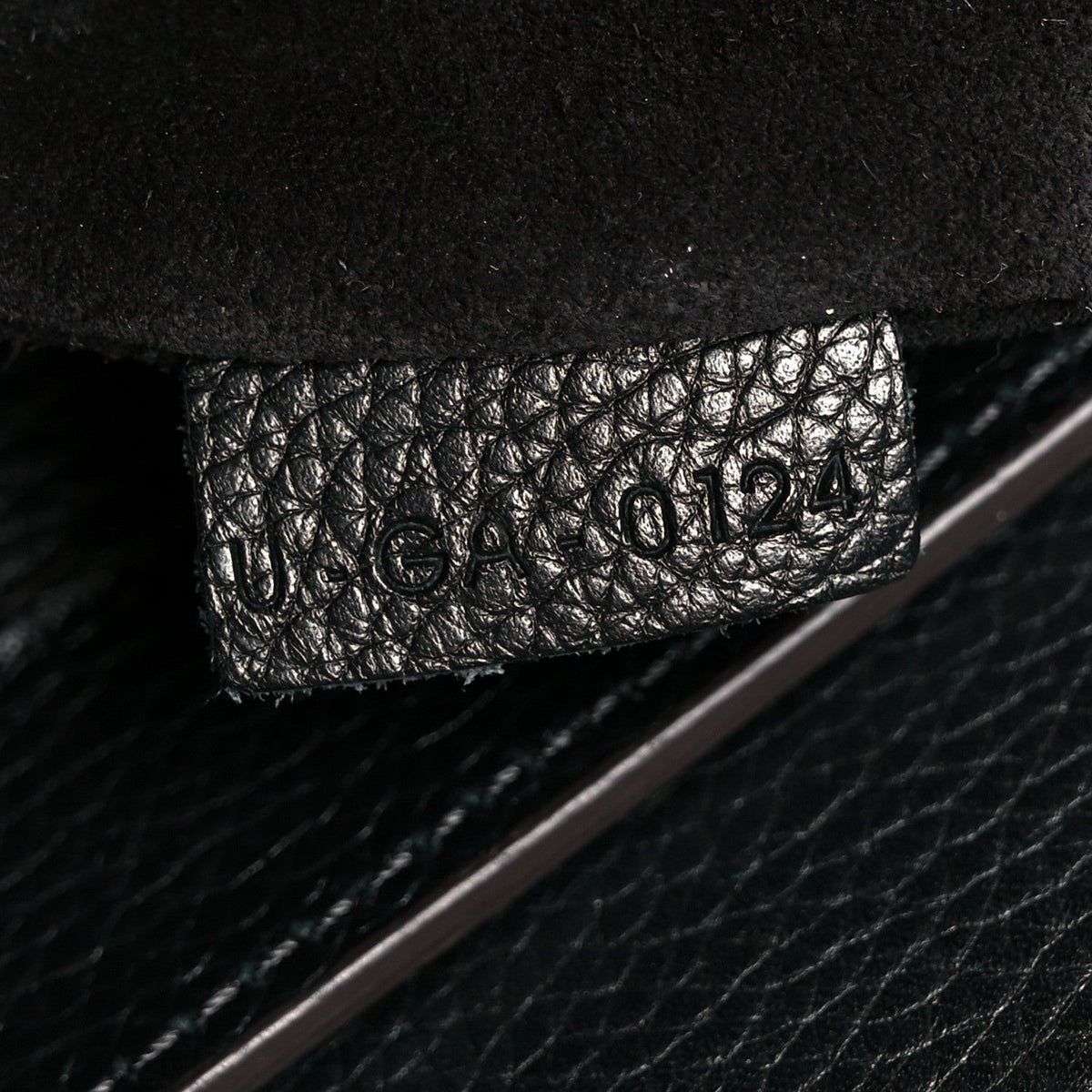 Drummed Calfskin Mini Luggage Black