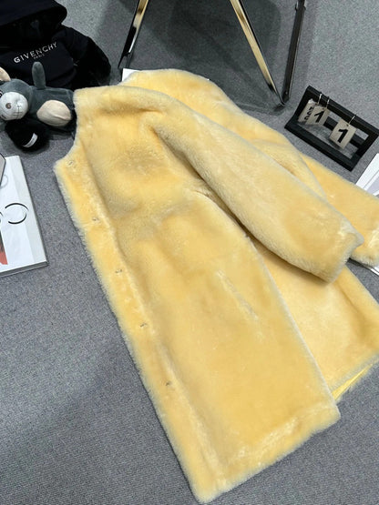 CHANEL 25S SHEEP FUR COAT 504