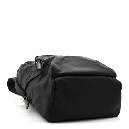 Re-Nylon Saffiano Zip Backpack Black