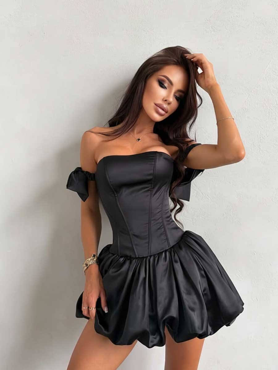 Ariadne Strapless Puffy Mini Dress