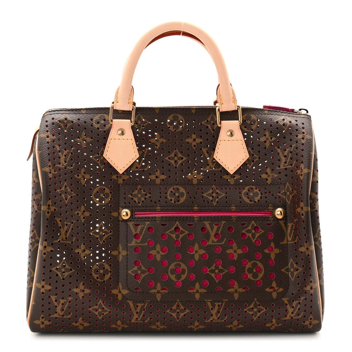 Monogram Perforated Speedy 30 Fuchsia
