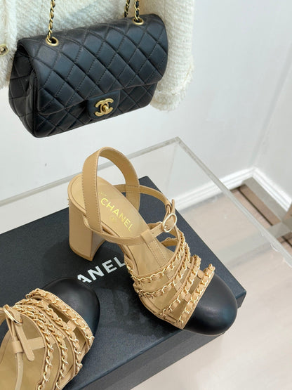 Cruise 25/26 Slingbacks 90mm Black Beige Lambskin