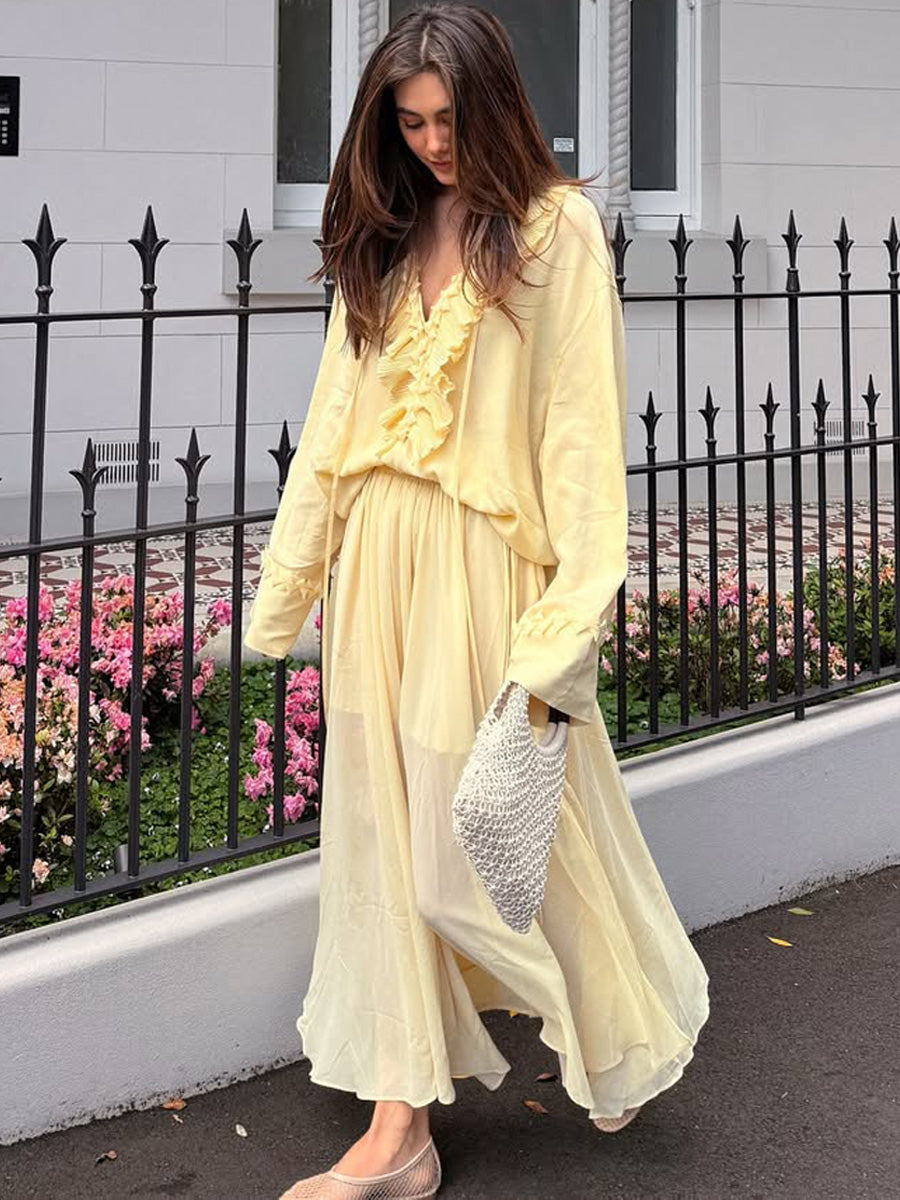 Delilah Maxi Dress In Yellow