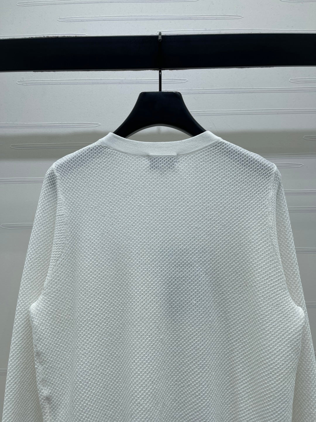 Chanel 2026 Sequined Crew Neck Knit Cardigan Silk Wool
