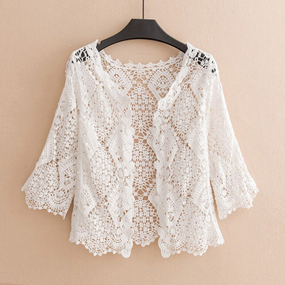 Crosa - Hollow Knit Cardigan Shawl
