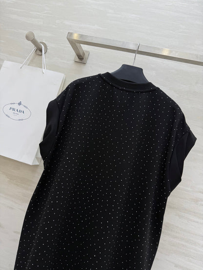 Prada 25 Diamond Dress Black Cotton