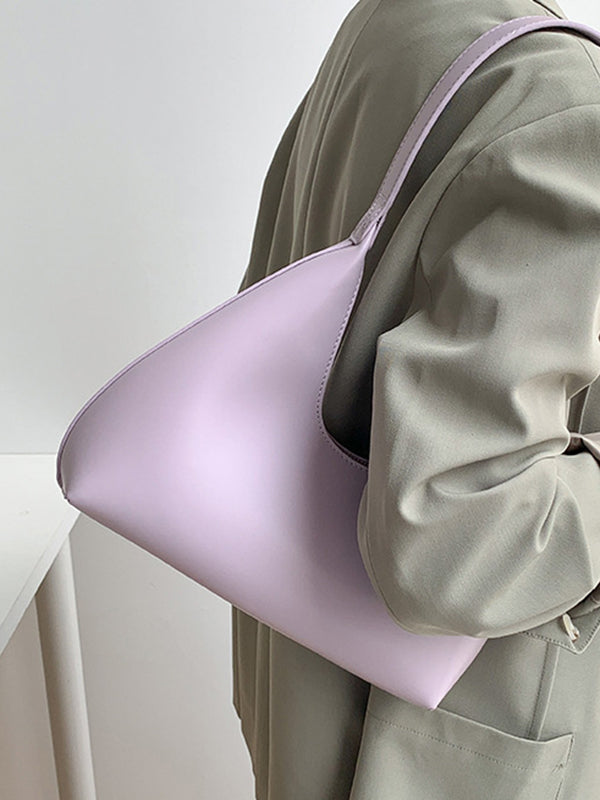 Geometric Split-Joint Zipper Shoulder Bags Handbags