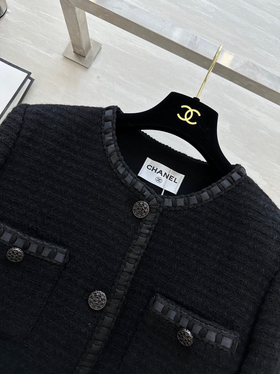 CC 26s Vintage Jacket Black Wool Tweed