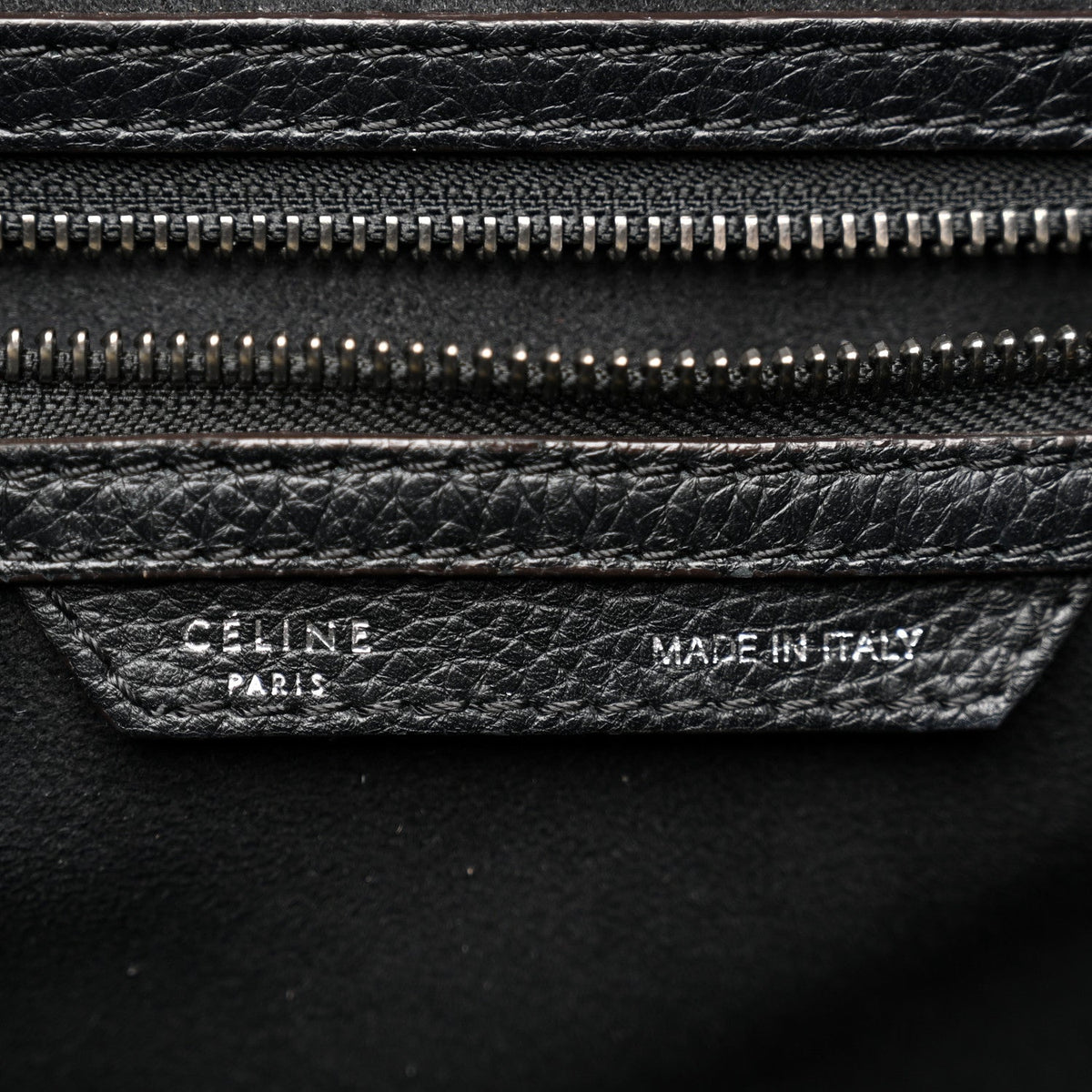 Drummed Calfskin Mini Luggage Black