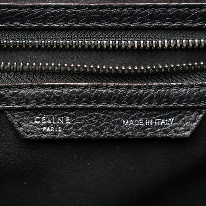 Drummed Calfskin Mini Luggage Black