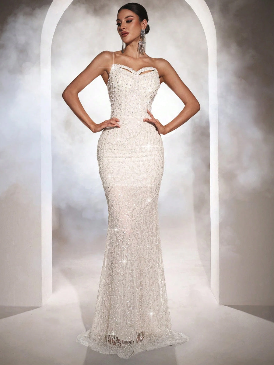 Nyla Maxi Dress In White