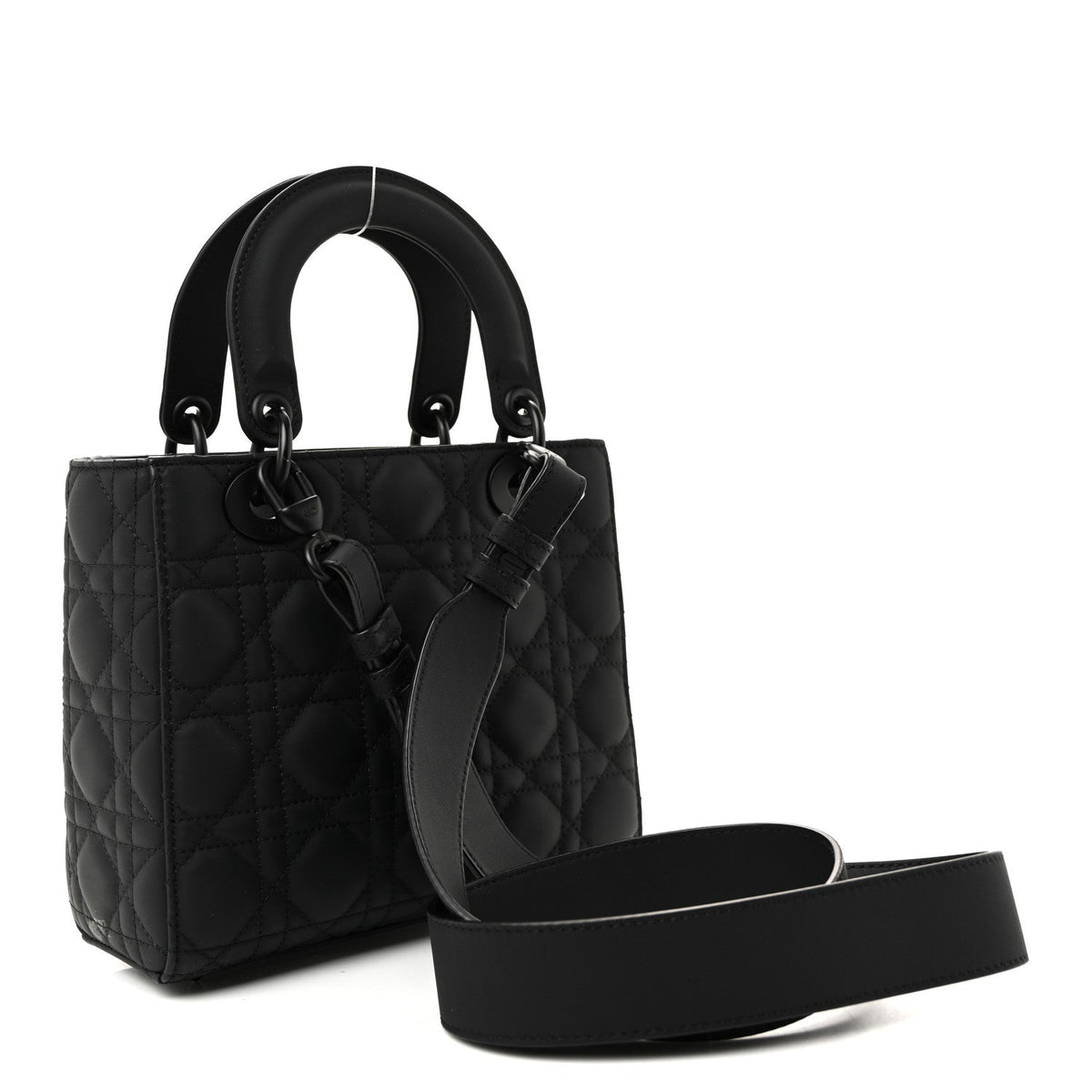 Ultra Matte Calfskin Cannage Small My ABCDior Lady Dior Black