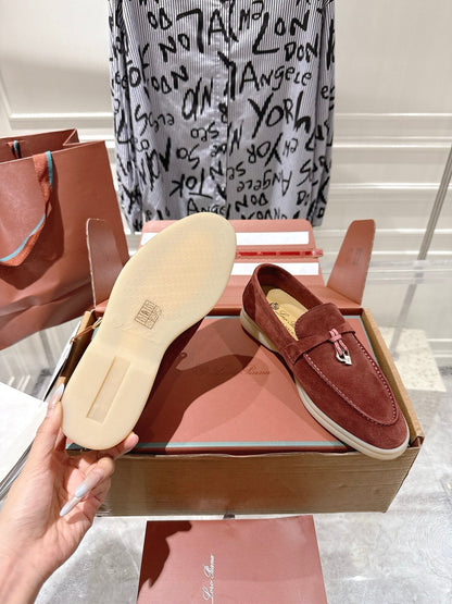 LP Summer Charms Walk Loafers Rust Brown Suede 565851