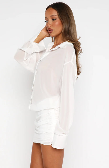 You'll Remember Me Mini Dress White