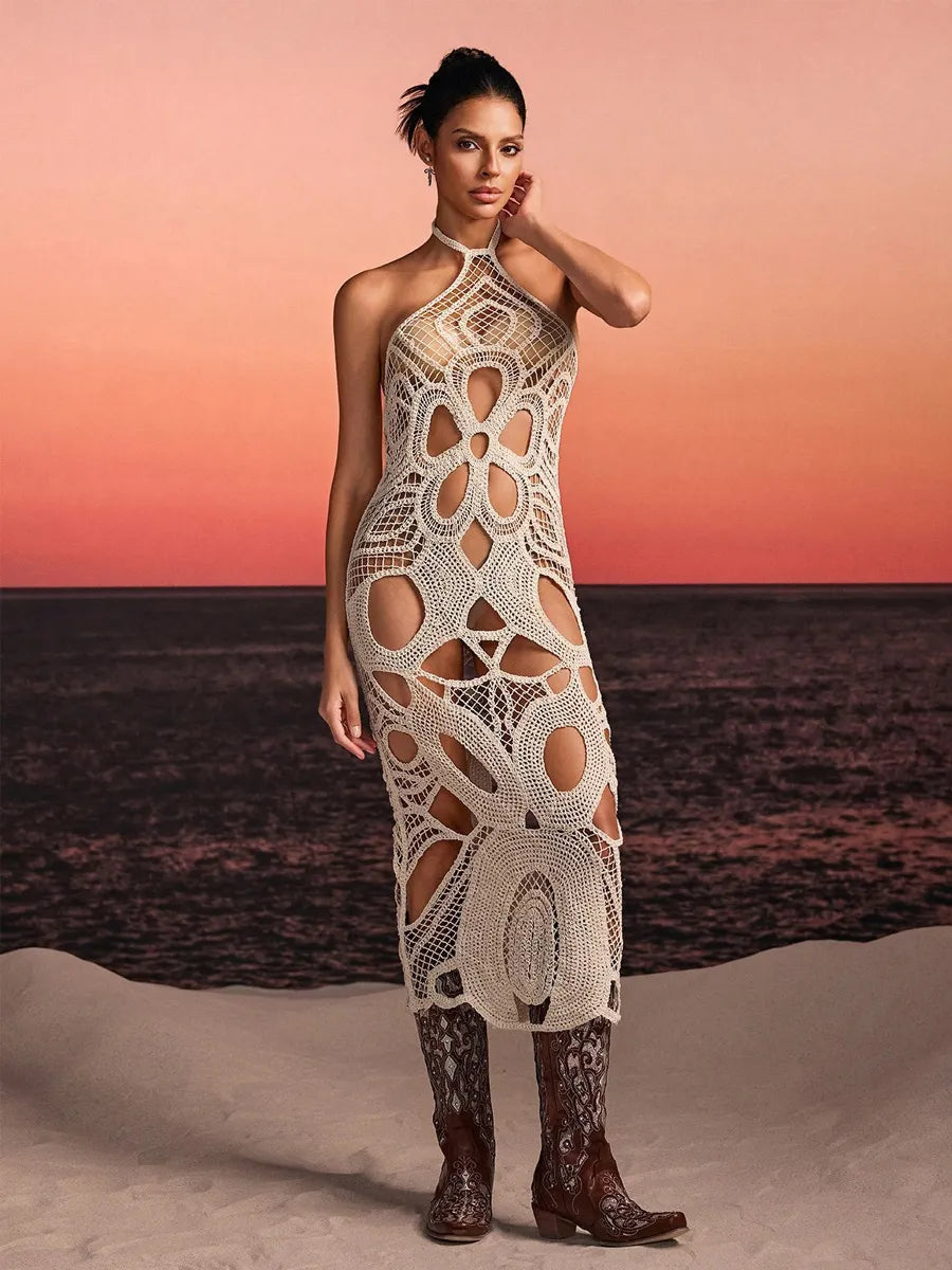 Avalon Halterneck Cutout Cover Up