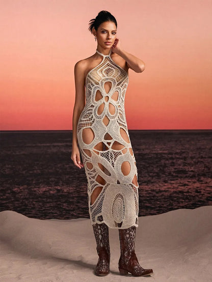 Avalon Halterneck Cutout Cover Up