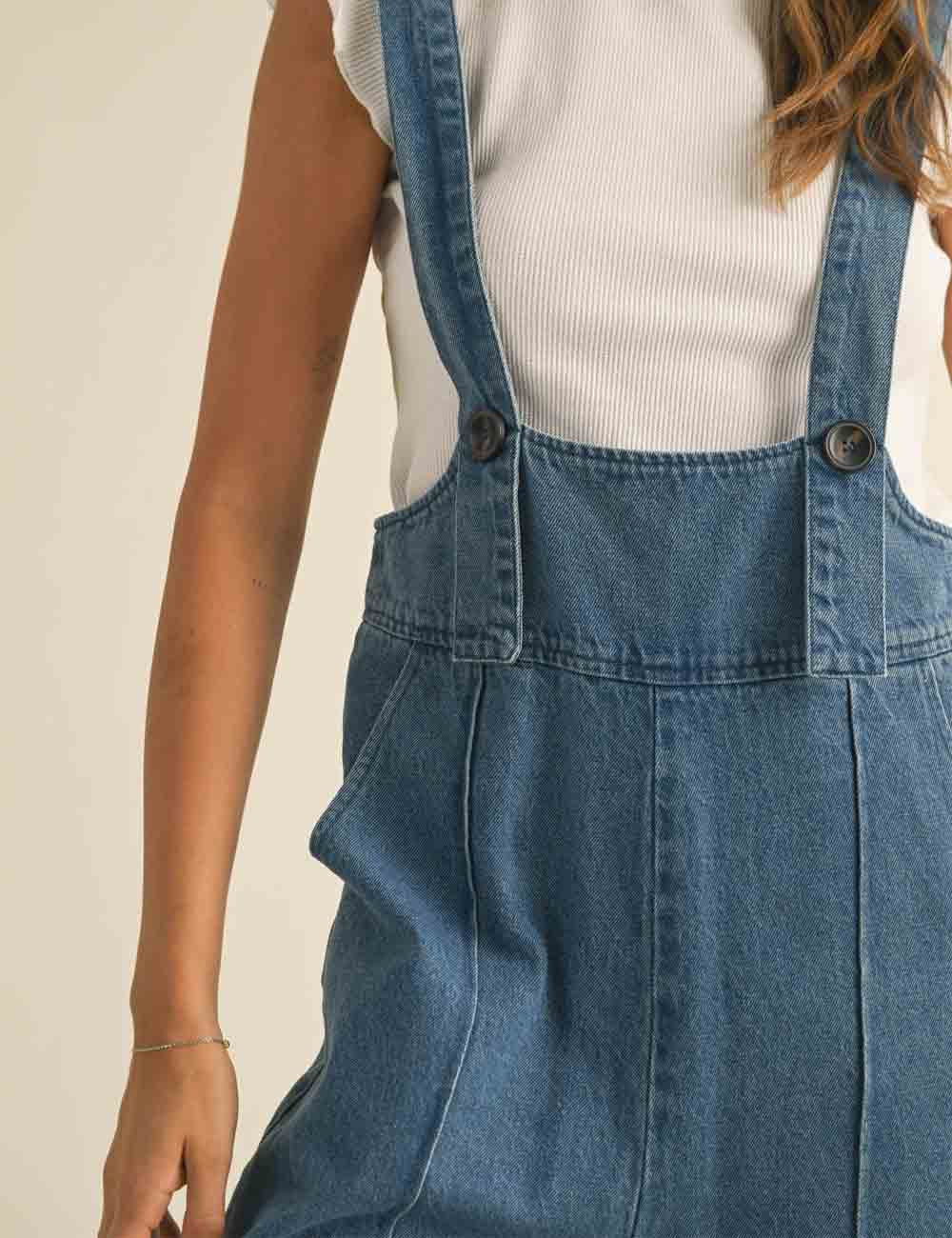 Casual Loose Wide Leg Denim Overalls