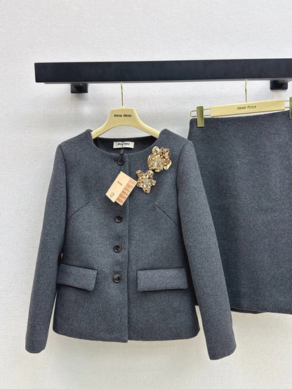 MIUMIU JACKET AND SKIRT SET STYLE 621