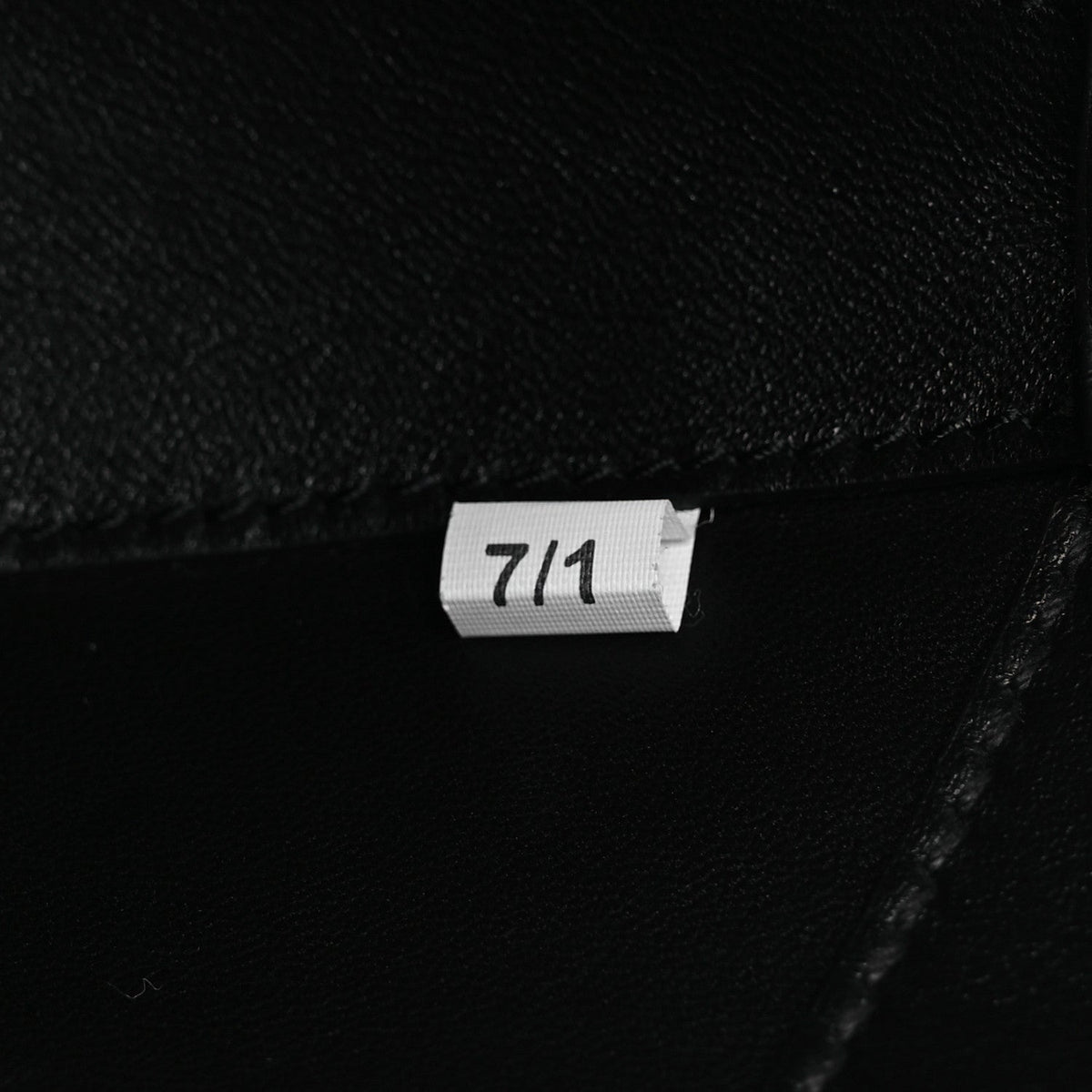 City Calfskin Medium Metal Triangle Logo Bag Black