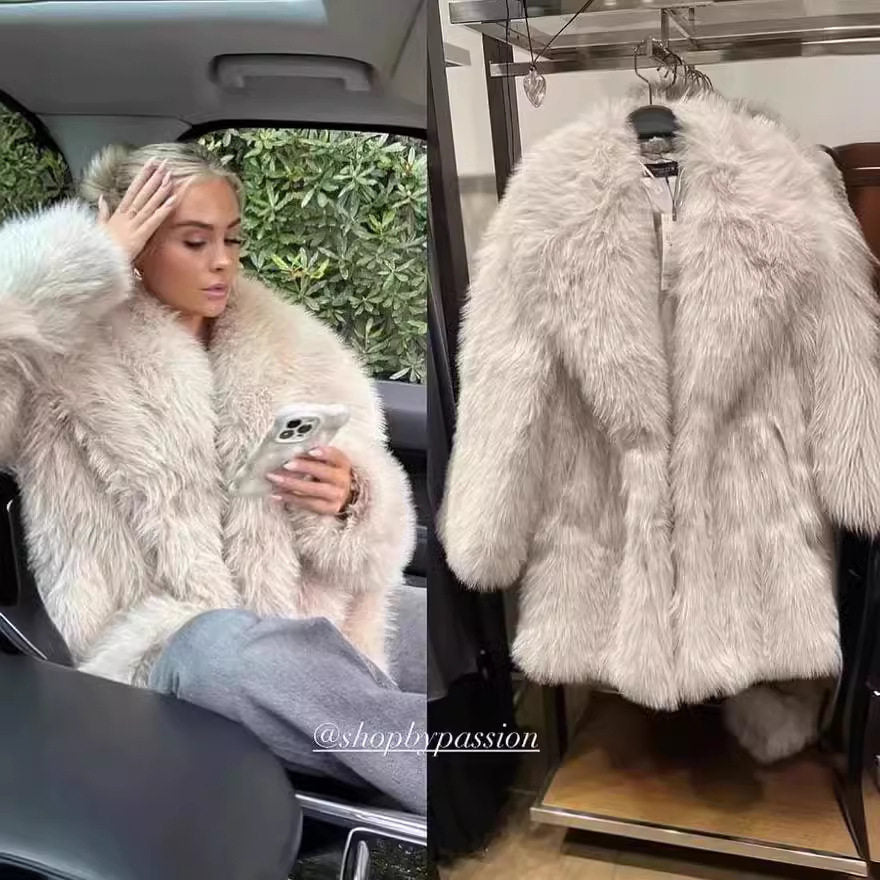 Faux Fur Collar Warm Coat