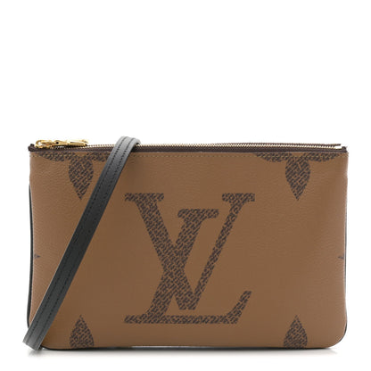 Reverse Monogram Giant Double Zip Pochette