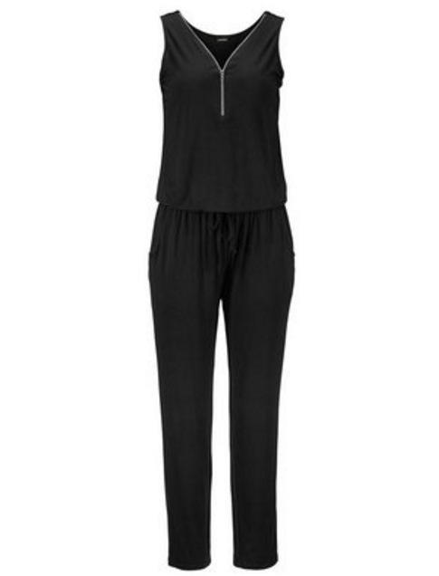 Solid Color Zipper Sleeveless Pockets Jumpsuit Romper